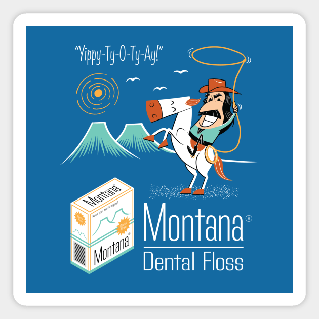 Frank Zappa's Montana Dental Floss Magnet by MustardSoda